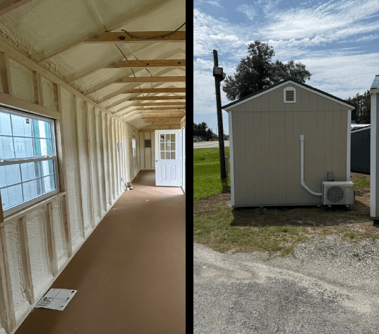 insulated shed with ac unit ocala fl